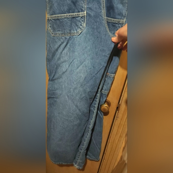 Vintage American Eagle Denim Bib Overalls Womens Size Medium Mens Small - Picture 5 of 14